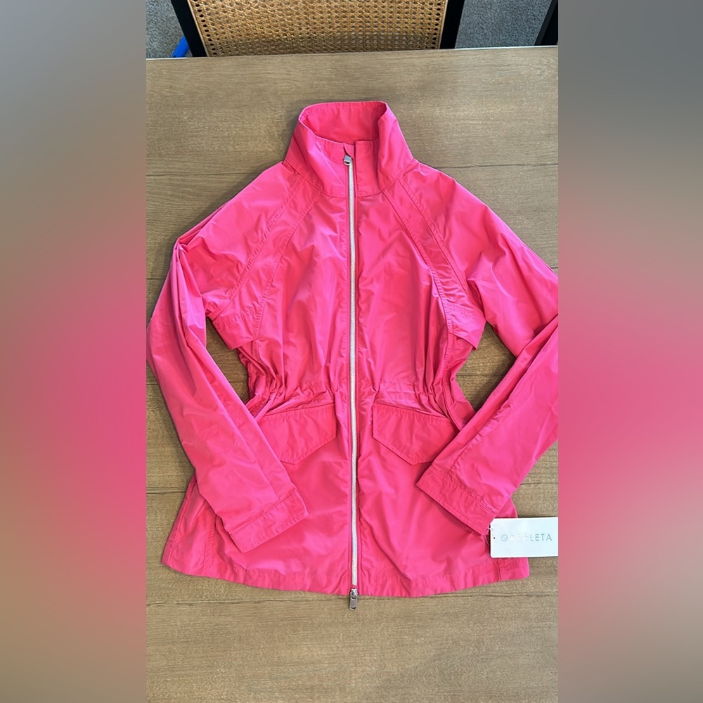 NWT Pink Athleta windbreaker size xs